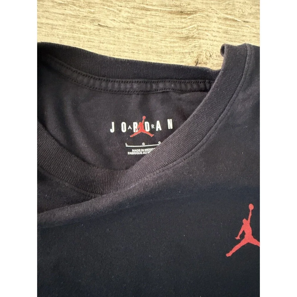 Jordan Evolution Crew shirt size L color black jumpman flight FB7468-010